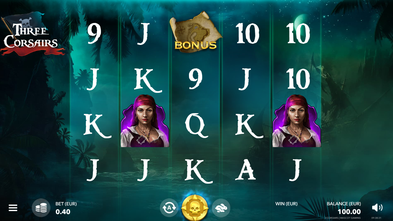three corsairs slot screenshot by mascot gaming