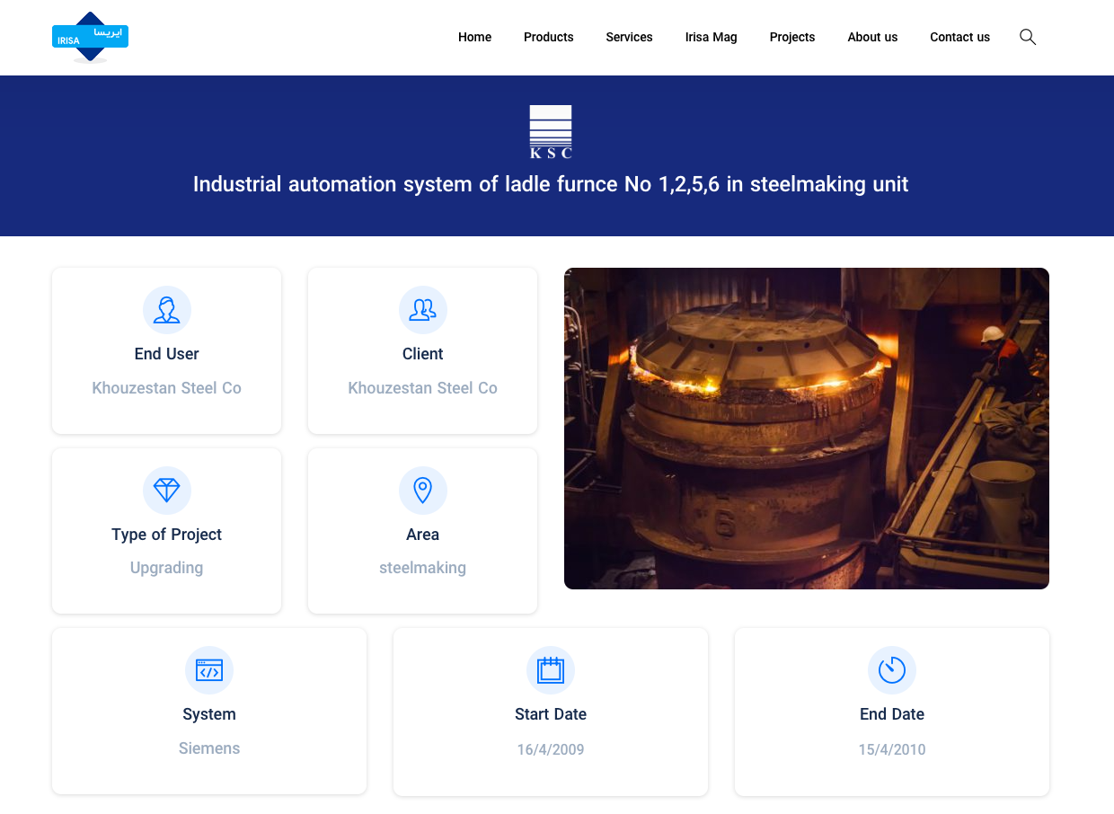 Industrial automation system of ladle furnace