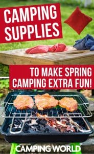 Spring camping supplies