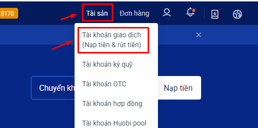 huong dan nap rut san giao dich huobi