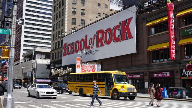 Broadway show in NYC of School of Rock the movie 