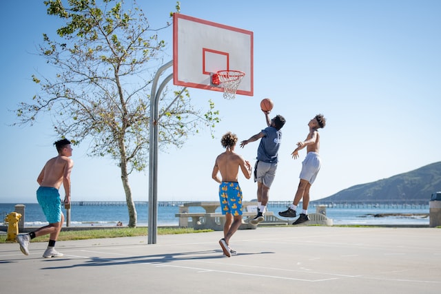 people playing basketball