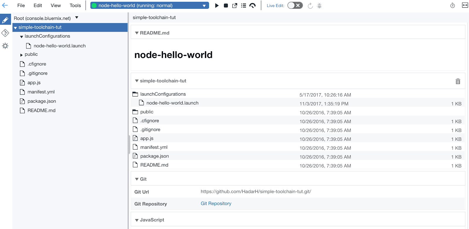 Initial Web IDE