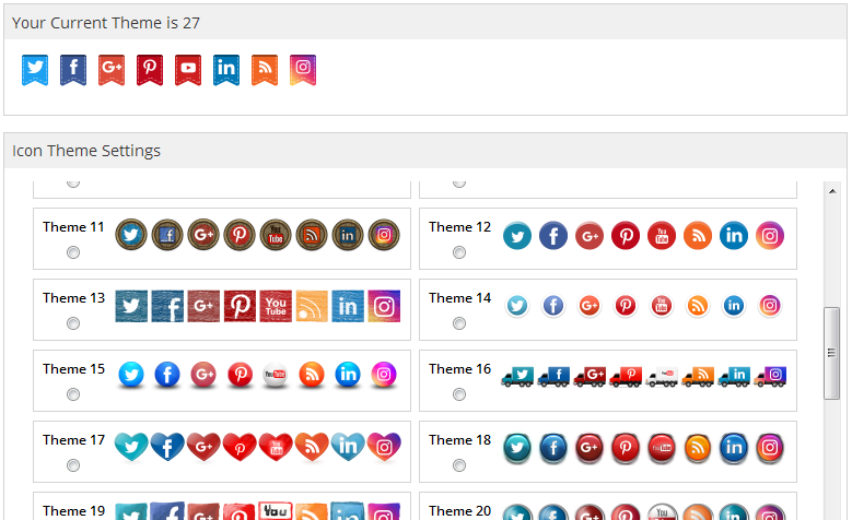Social Media Flying icons WordPress plugin