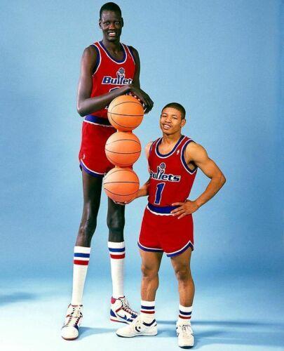 MANUTE BOL & MUGGSY BOGUES 8X10 PHOTO WASHINGTON BULLETS BASKETBALL NBA |  eBay