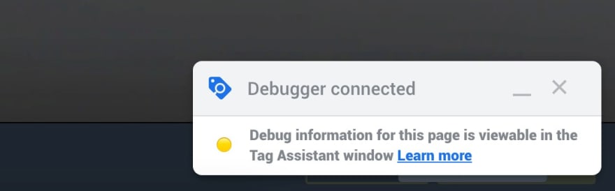 GTM Debugger Connected