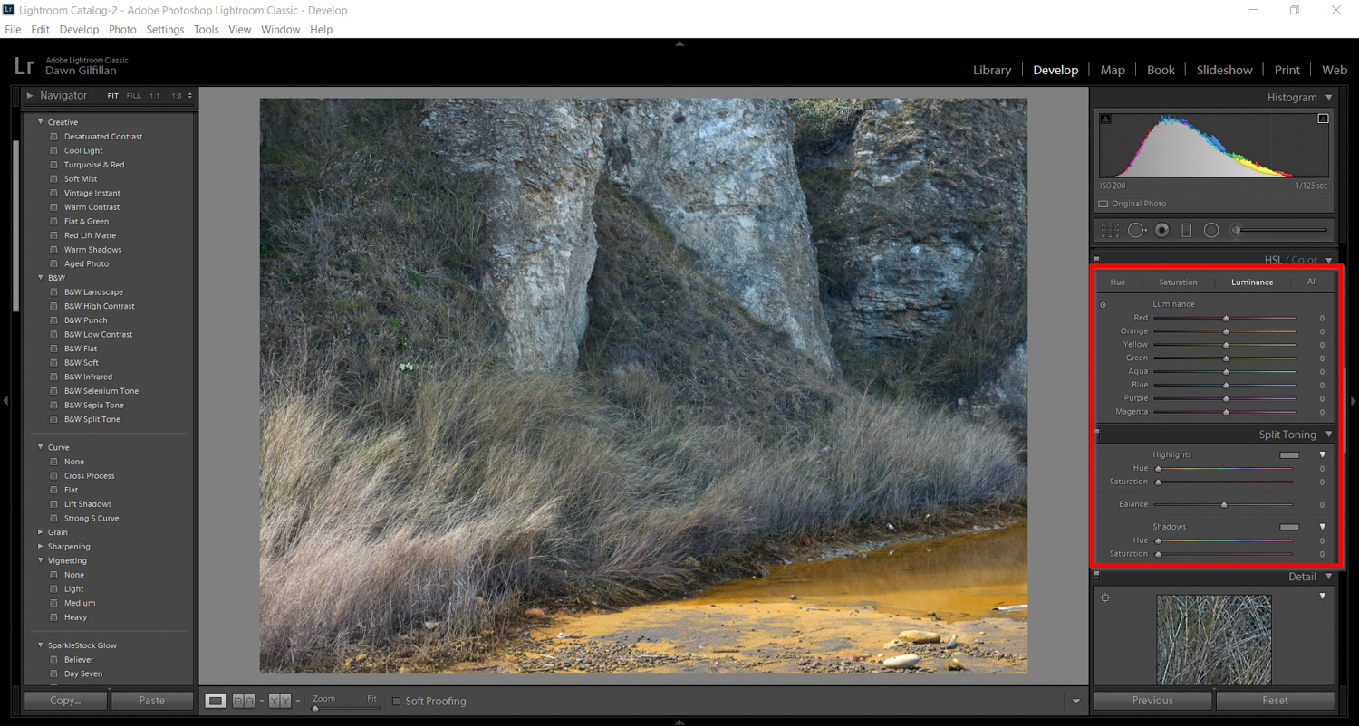 Lightroom HSL panel