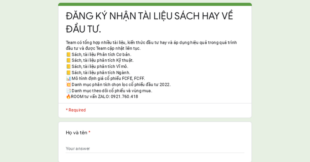 Góc chia sẻ tài liệu, kiến thức và tư vấn đầu tư 