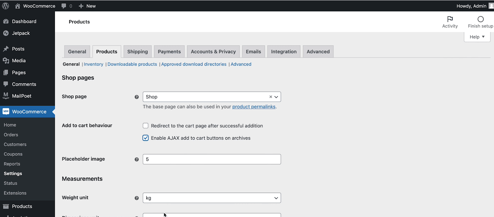 disable ajax cart fragmentation