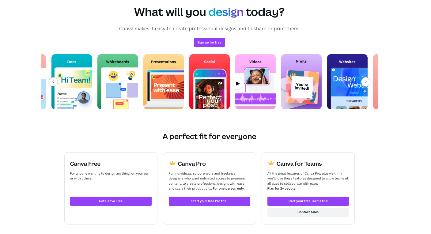 An example of canva using a product-led growth strategy
