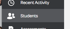 Students icon in dashboard