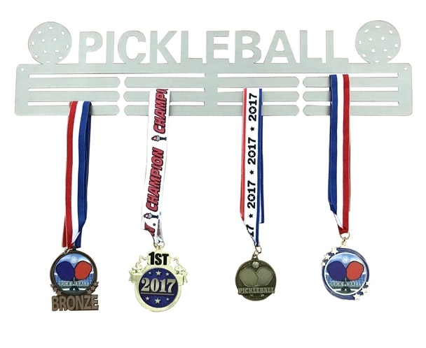 This Medal Holder is forged from stainless steel and makes a great statement. It is designed by Pickleball Players for Pickleball Players.