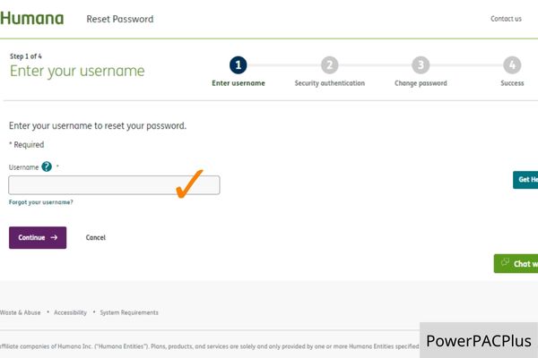 reset humana dental provider password