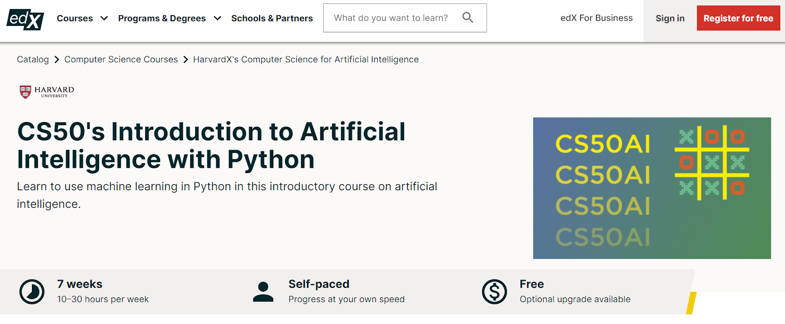 CS50’s Introduction To Artificial Intelligence