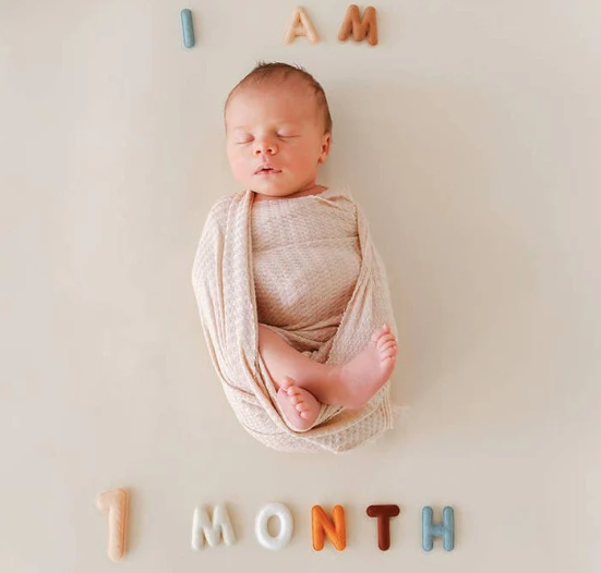 Modern baby monthly birthday cheap blanket