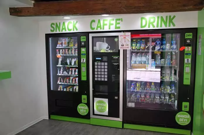 Healthy vending machines offering snacks, coffee, and drinks | Bottoms Up Vending