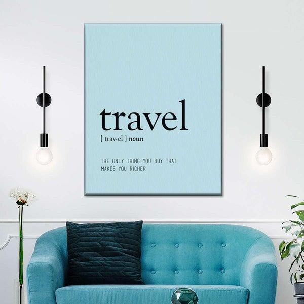 Travel Definition Typography Wall Art