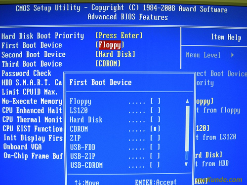 Bios boot through a USB with Windows 10 installed