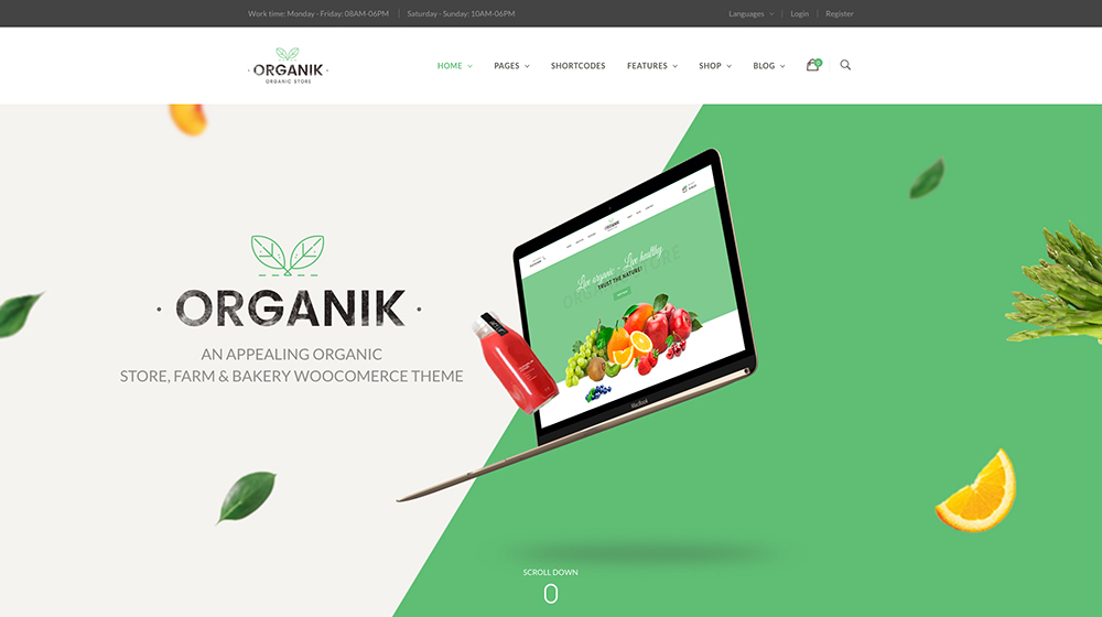 Organik Organic, Farm & Bakery Tema WooCommerce