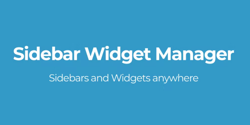 rekomendasi widget website terbaik: sidebar widget manager