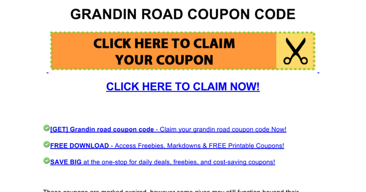 grandin road coupon code Google Docs