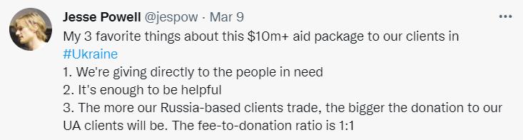 Jesse Powell on Twitter: there are many benefits to sending direct aid to the people of Ukraine.