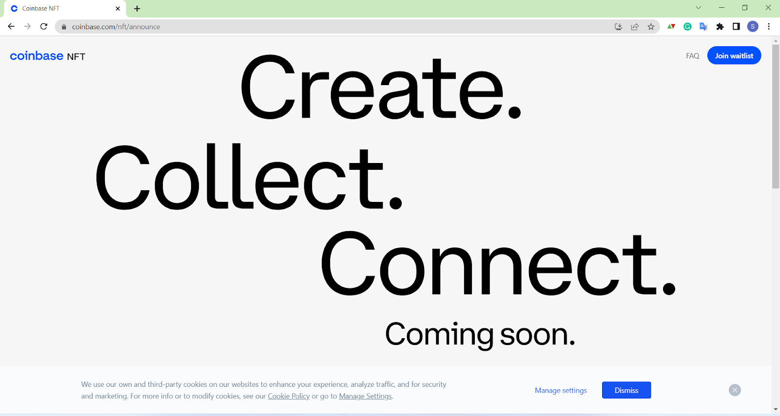 Coinbase NFT Marketplace: Join Waitlist