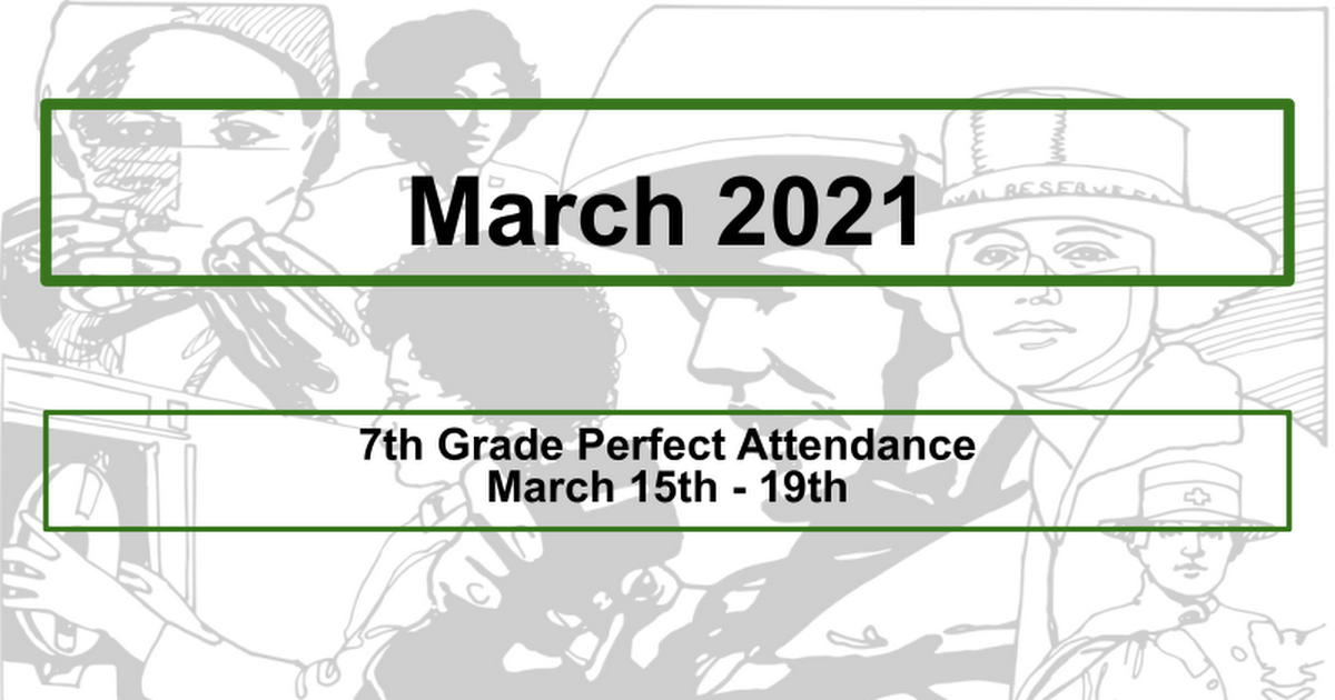  7th Grade PA March 15-19