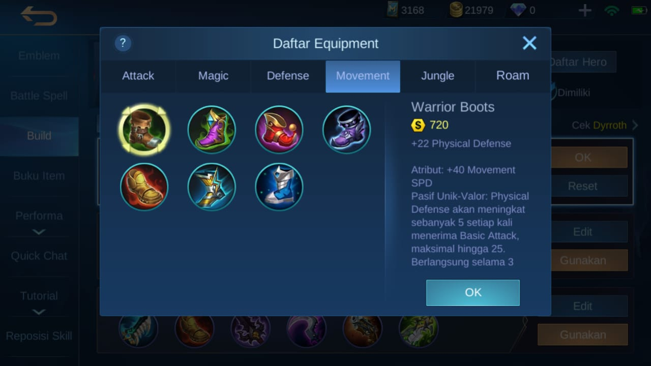 Upointid Auto Savage Berikut Build Dyrroth Tersakit Mobile Legends