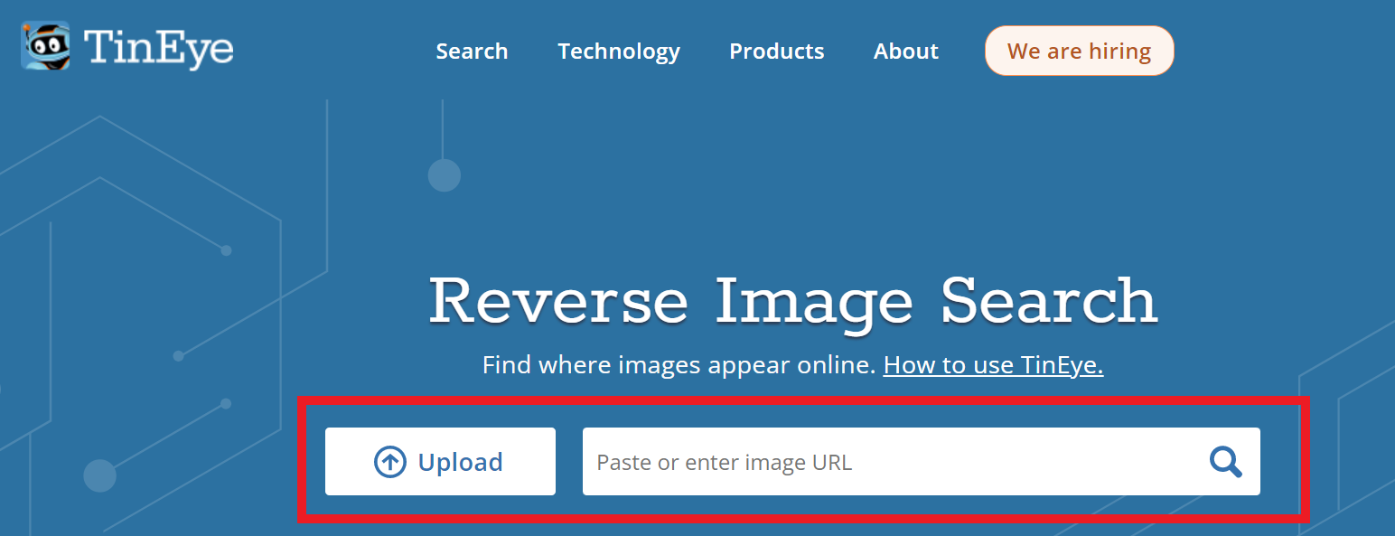 Reverse video search with TinEye
