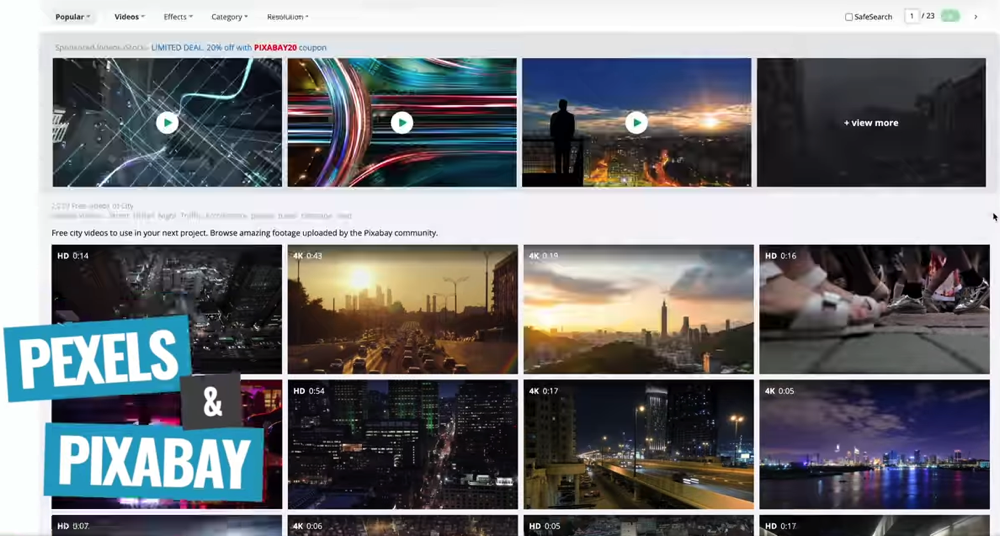 The best free stock video sites in this roundup are Pexels & Pixabay 