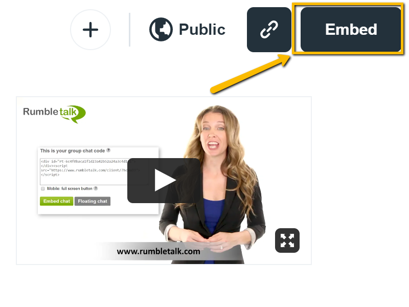 integrate RumbleTalk Vimeo