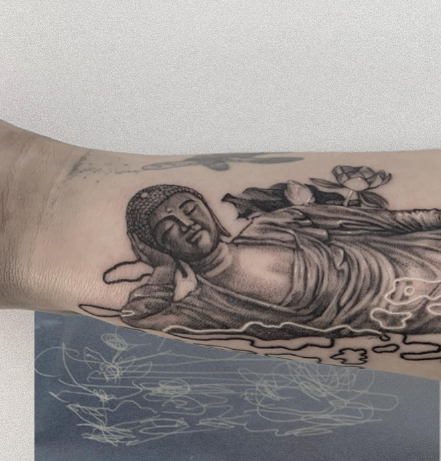 Lying Buddha Tattoo