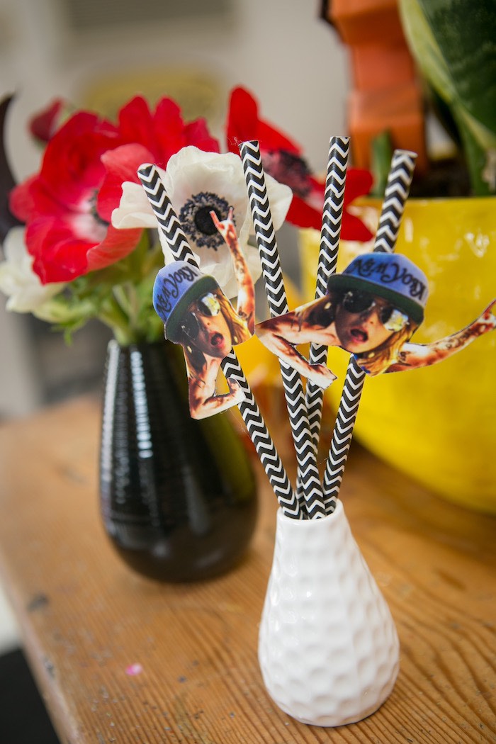 Paper straws with custom picture toppers from a Monster Truck Birthday Party on Kara's Party Ideas | KarasPartyIdeas.com (5)