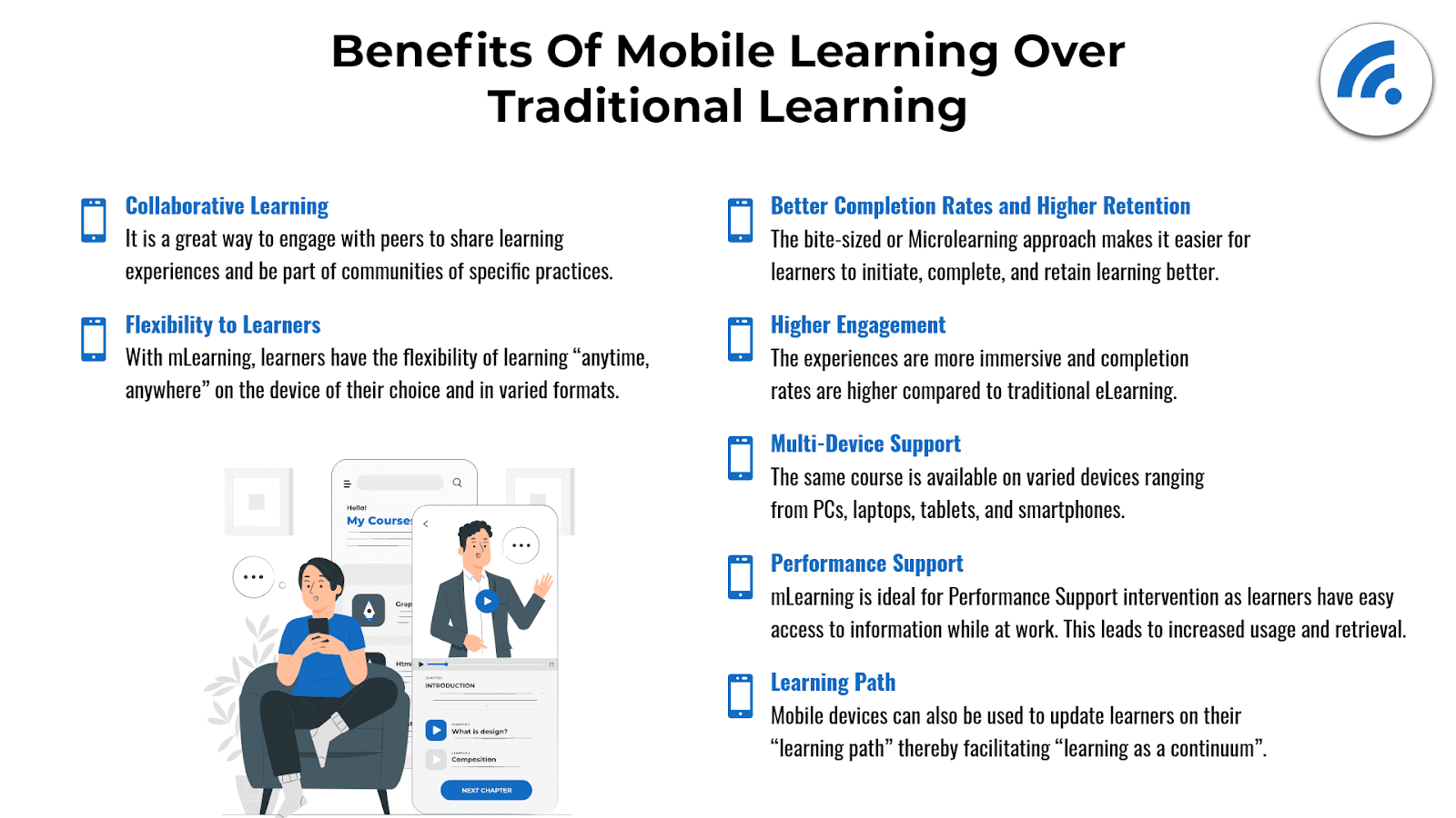 Benefits of mobile learning over traditional learning