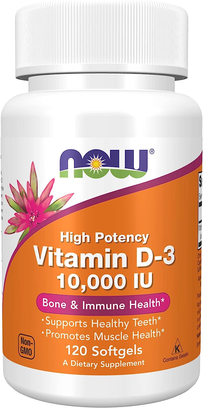 120 soft gels of Vitamin D
