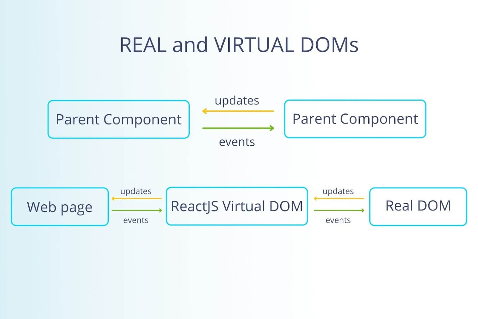 Real and Virtual DOMs
