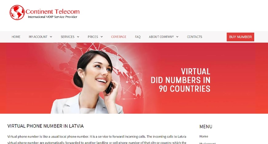 Continenttelecom Latvia Virtual Phone Number
