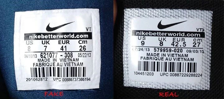 Giày nike không có chữ nikebetterworld là fake hay real, cách nhận biết
