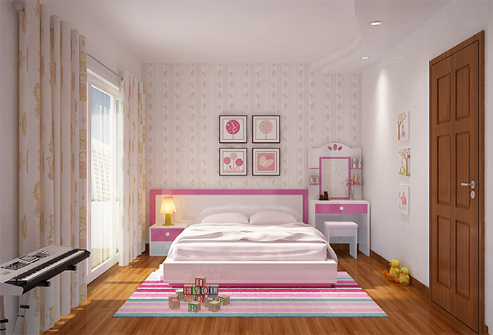 Ý tưởng thiết kế phòng ngủ đơn giản cho con