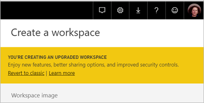 Screenshot of New workspace experience.