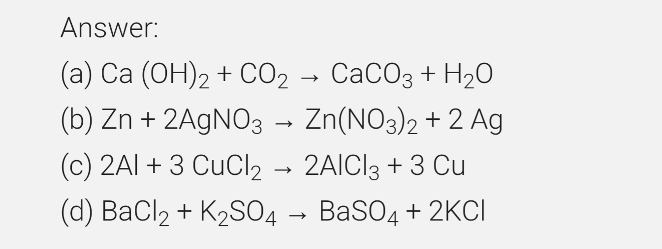 NCERT Solutions for Class 10 Science Chapter 1 Chemical reactions and equations