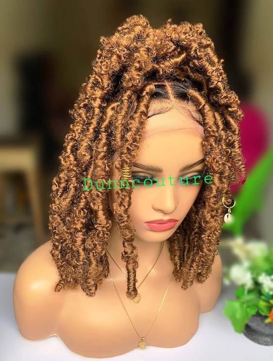dreadlocks wigs on a mannequin