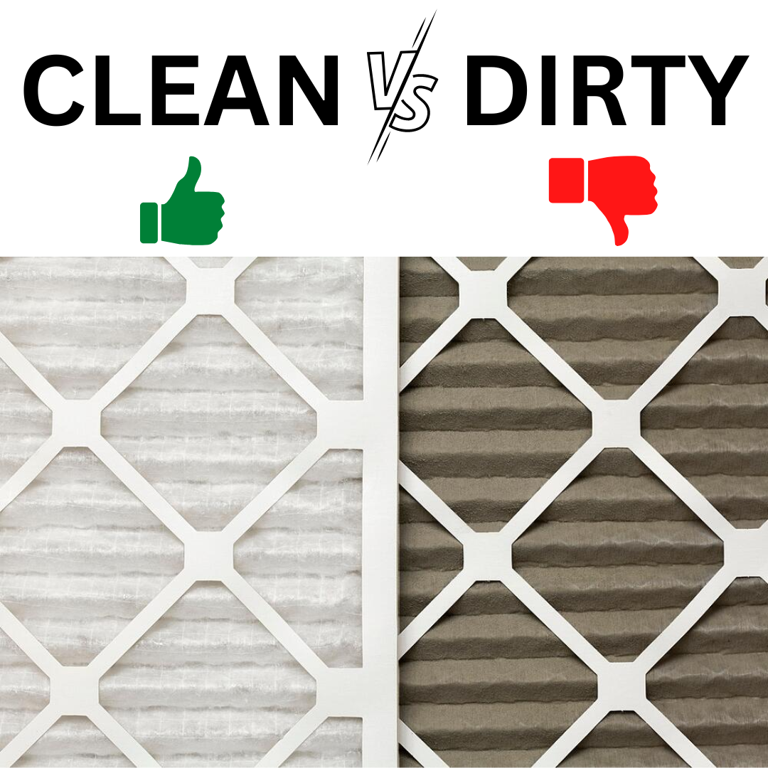 Clean vs Dirty A/C Filter