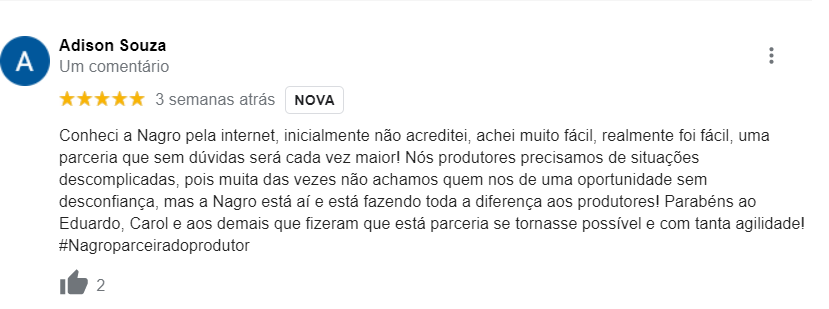 👨‍🌾🥇 Quando se faz um trabalho focado - Nagro Crédito Agro