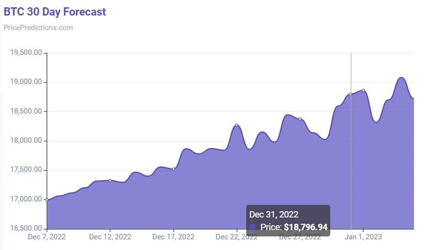 Machine learning algorithm sets Bitcoin price for December 31, 2022