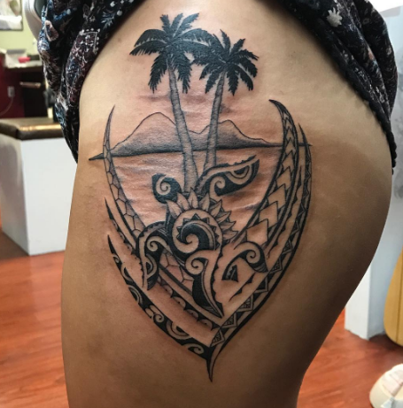 Beauty Palm Tree Tattoos