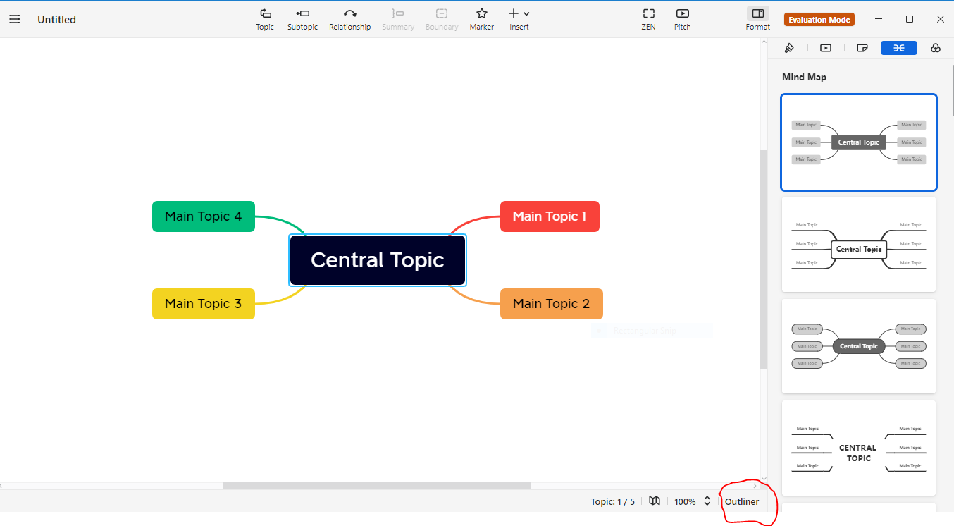 Mind Map Using XMind Application