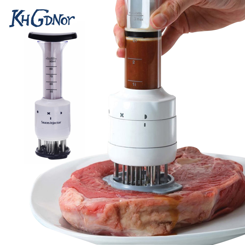 2-in-1 Professional Meat Tenderizer Marinade Injector For Meat Processing
