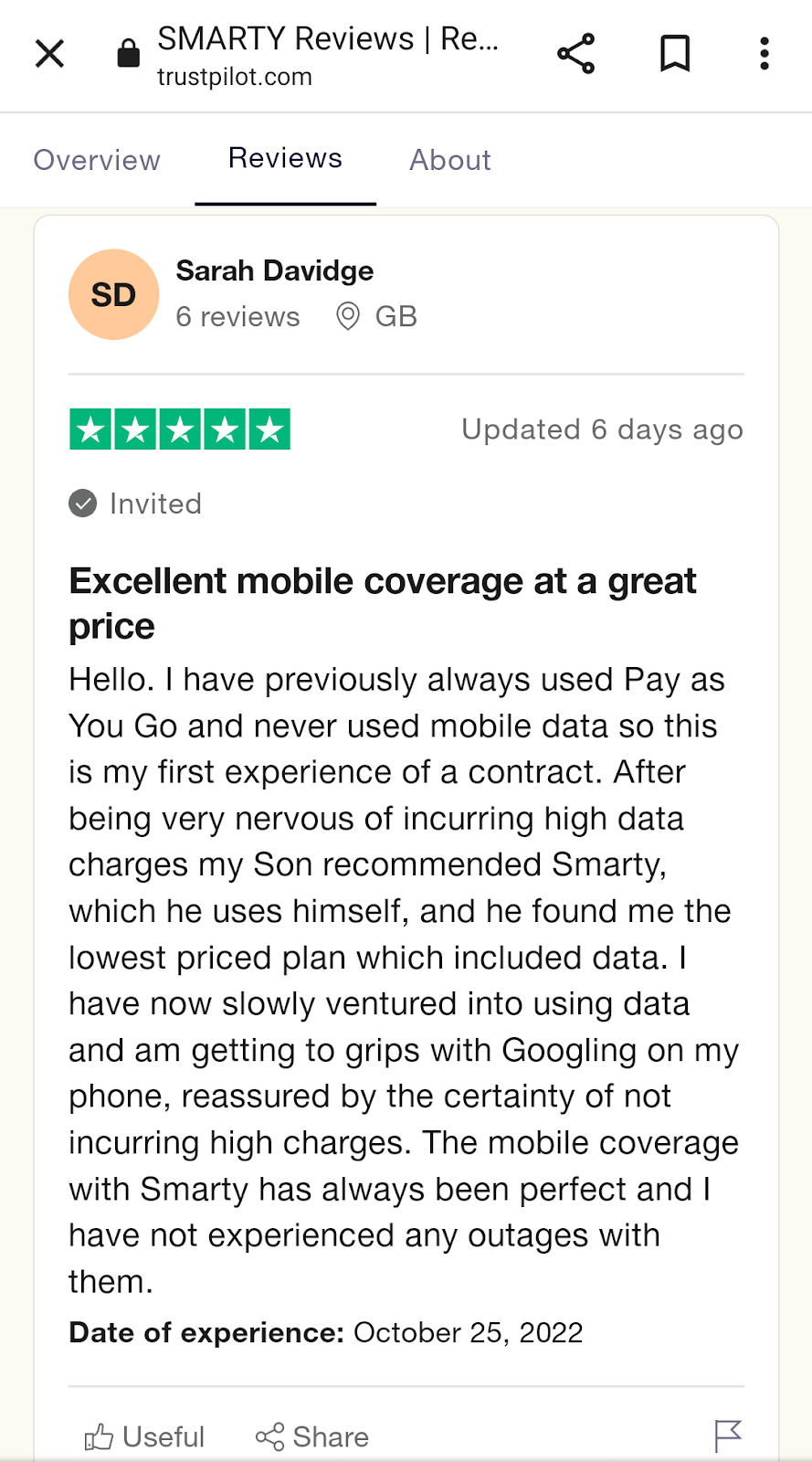 Smarty mobile  Phone Service Reviews On Trustpilot